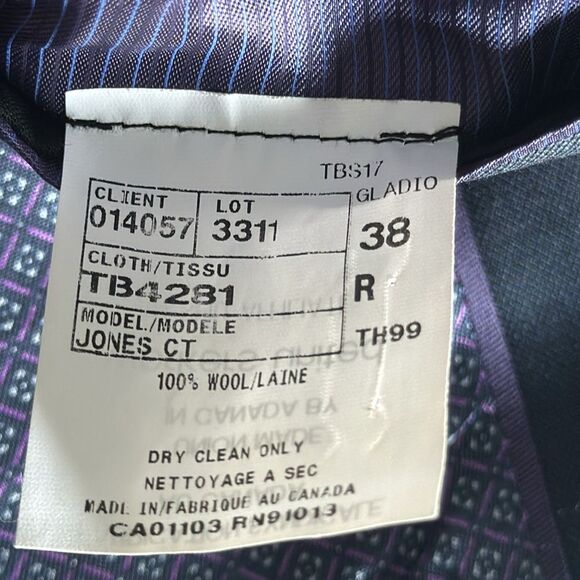 Ted Baker Endurance Blazer Men's Size 38R Navy Blue Jones CT Wool Jacket Coat - Picture 5 of 13